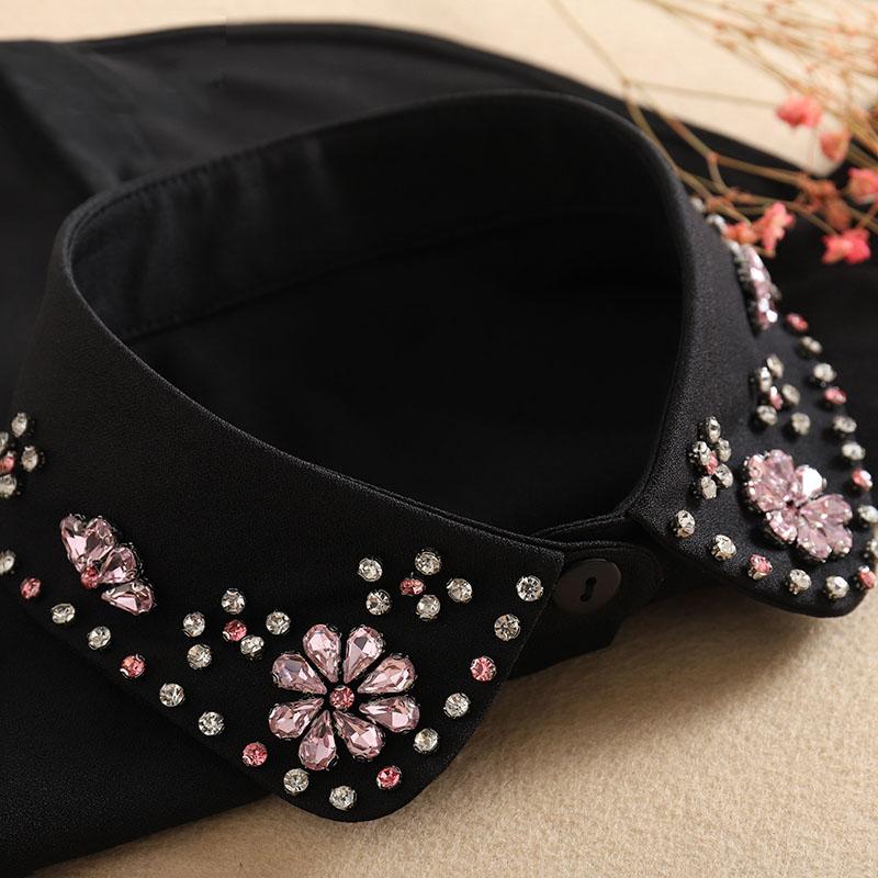 Women Detachable Collars  Diamond False Collar Ladies Fake Collar Decorative Neck Tie Women Necktie Party Gravatas Gifts