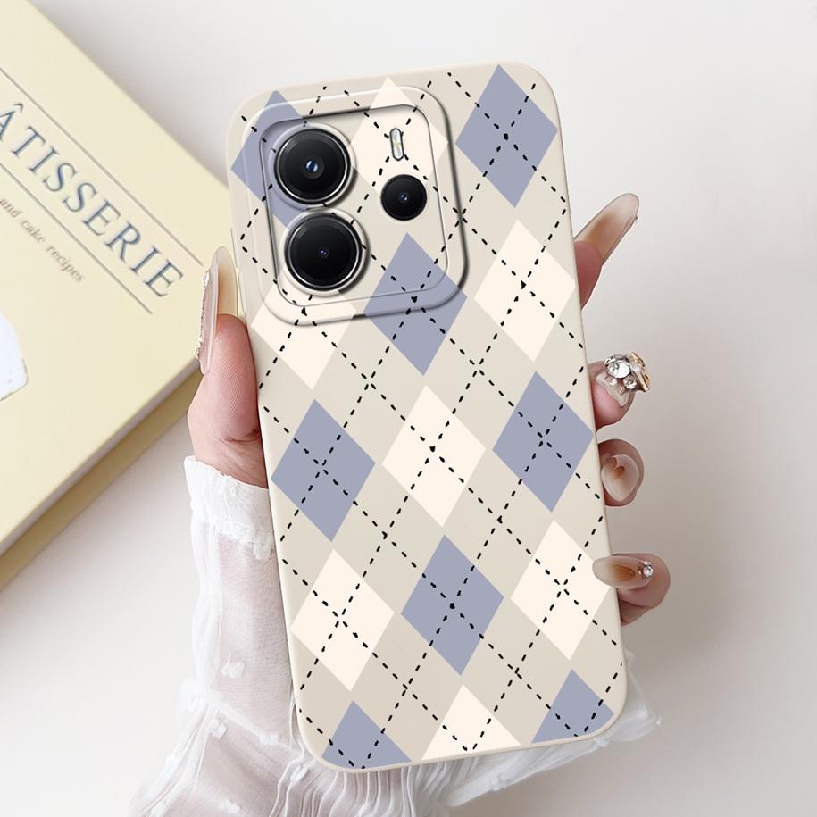 For Xiaomi Redmi Note 14 4G European Case Beautiful Sunset Bamboo Girls Soft Silicone Protective Cover on Redmi Note14 EU Bumper
