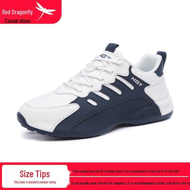 Red Dragonfly Men s Height-Increasing Summer Mesh Sneakers - Breathable, Non-Slip, Soft Sole 37