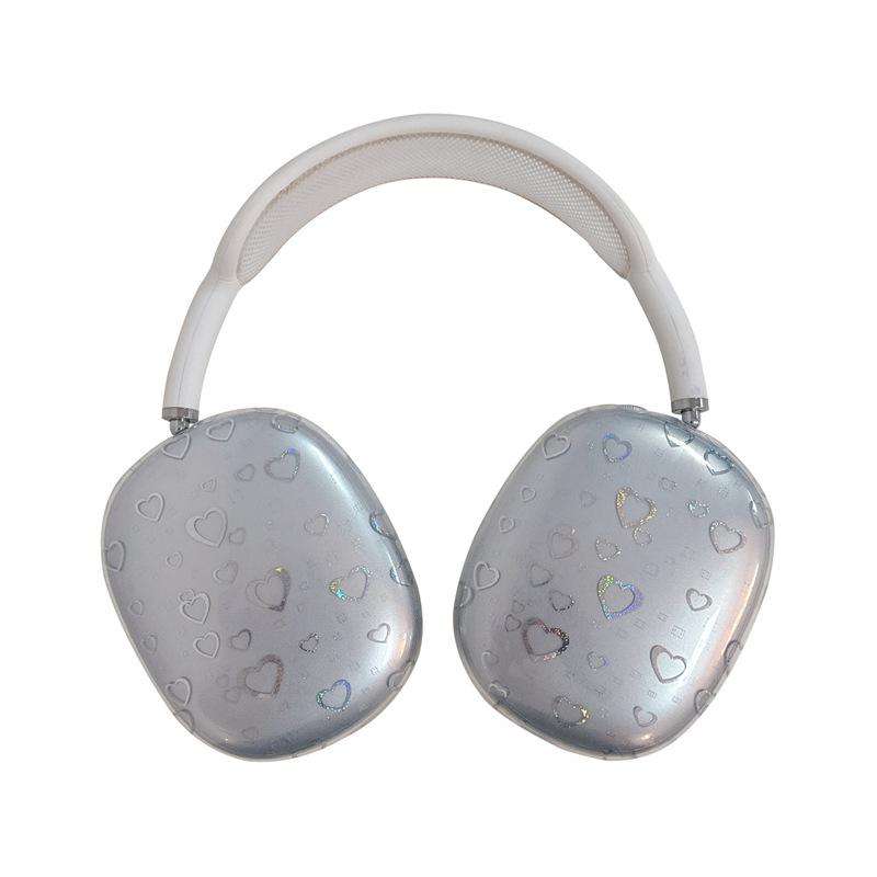 Electroplating love applies apple AirPods max protective case headset protective case AirPods cute