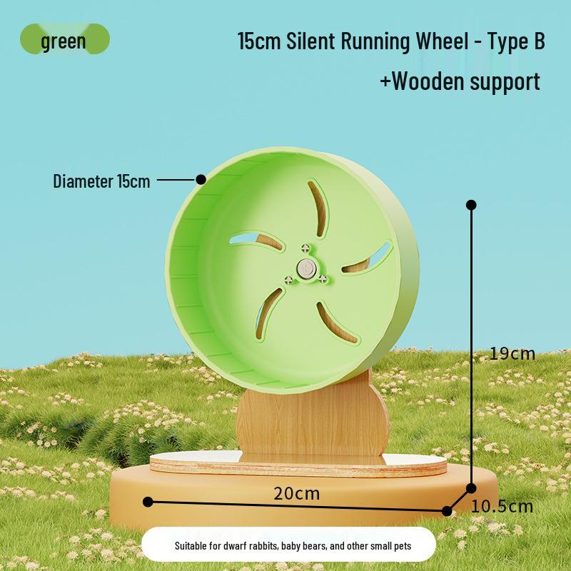 Super Silent Hamster Running Wheel Toy - Large Size Golden Hamster Exercise Ball with Stand for Cage Landscaping.