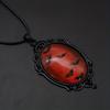 Red Bat Necklace Women's Halloween Party Gothic Style Neck Jewelry Gift