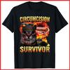 Survivant de la circoncision Meme de chat drôle étrangement spécifique T-shirt en coton noir S-5XL
