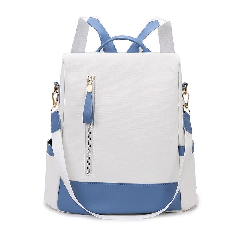 Korean version of trendy backpack women's fashion versatile Oxford cloth bag lightweight student schoolbag anti-theft travel small backpack