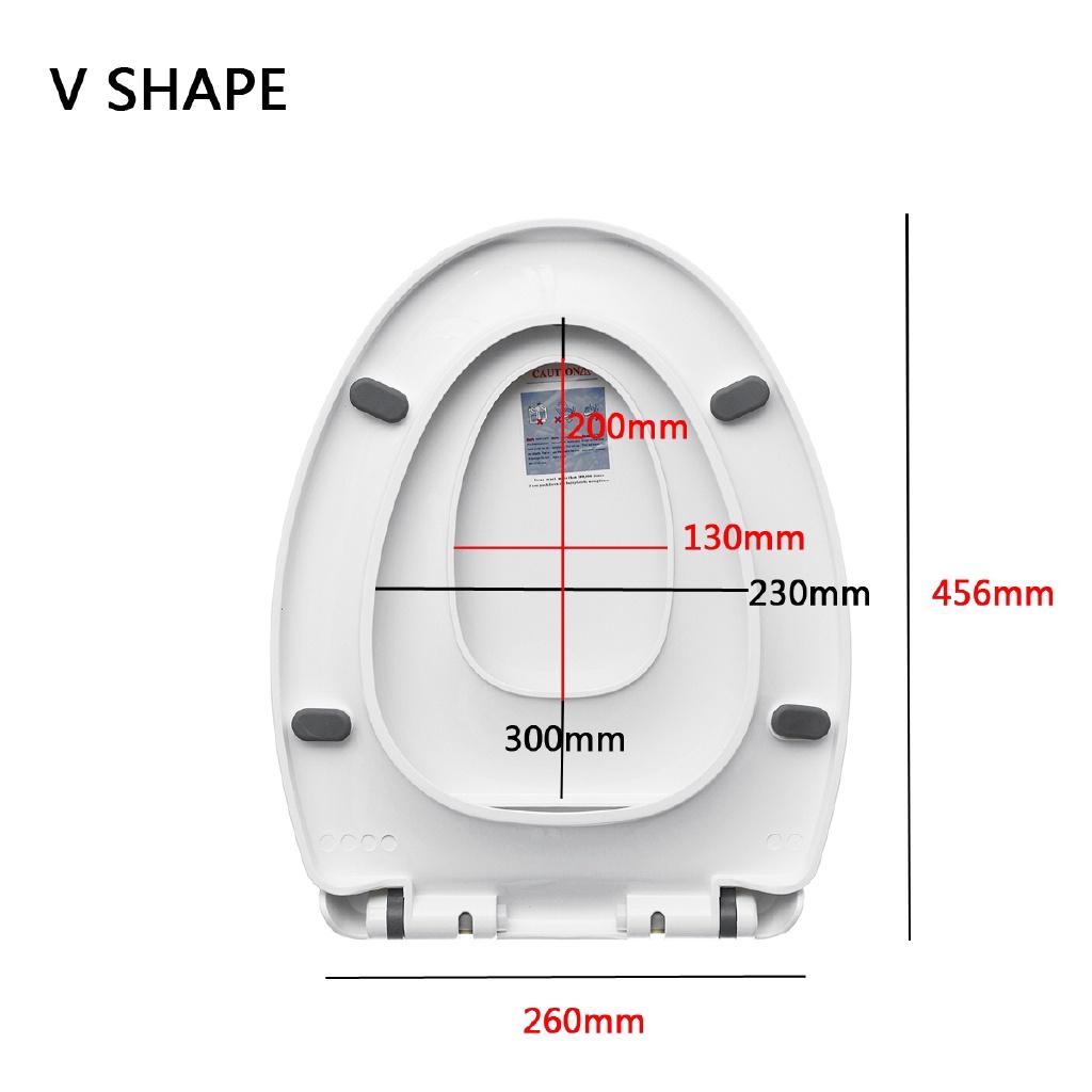 Type U Type V Remplacement Universel Abattant de Toilette Couvercle Ensemble Carré Rond Salle de Bain Antibactérien
