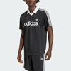 adidas Originals Archive FW25 Collar Engineered Jersey Comfortable Soft Skin-Friendly Striped Short Sleeve Knit Top Unisex Tops KE3584