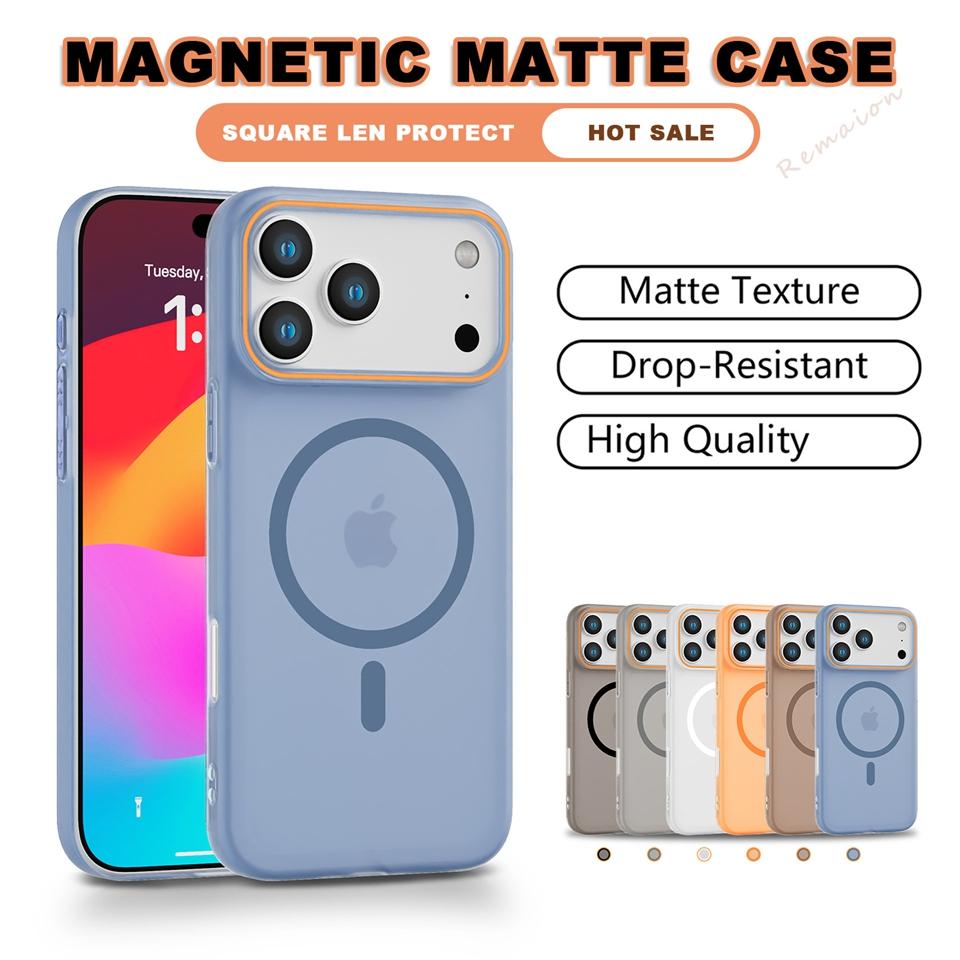 Magnetische Handyhülle für iPhone 14 15 16 Plus 11 12 13 16 17 Pro Max Air Matt Magsafe Ultradünne Kabellose Ladeabdeckung