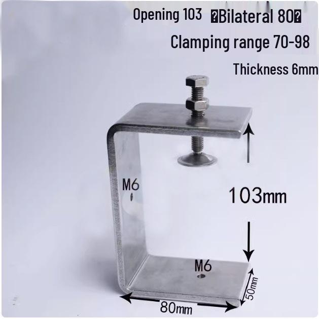 C304 Tiger Claw U-Shaped Stainless Steel Pipe Clamp