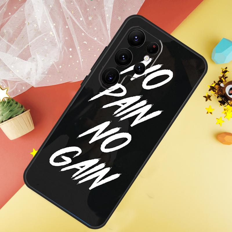 No Pain No Gain Gym Case For Samsung Galaxy S22 S23 S24 Ultra S8 S9 S10 Plus Note 10 20 Ultra S20 S21 FE Cover