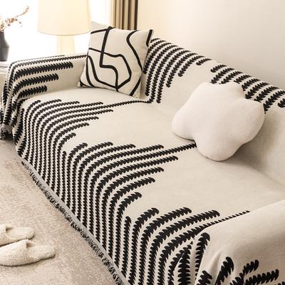 Nordic Tassel Throw Blanket Four Season Chenille Sofa Cover Dust Anti-cat Scratch Protection Bed Blanket Carpet Towel Picnic Mat