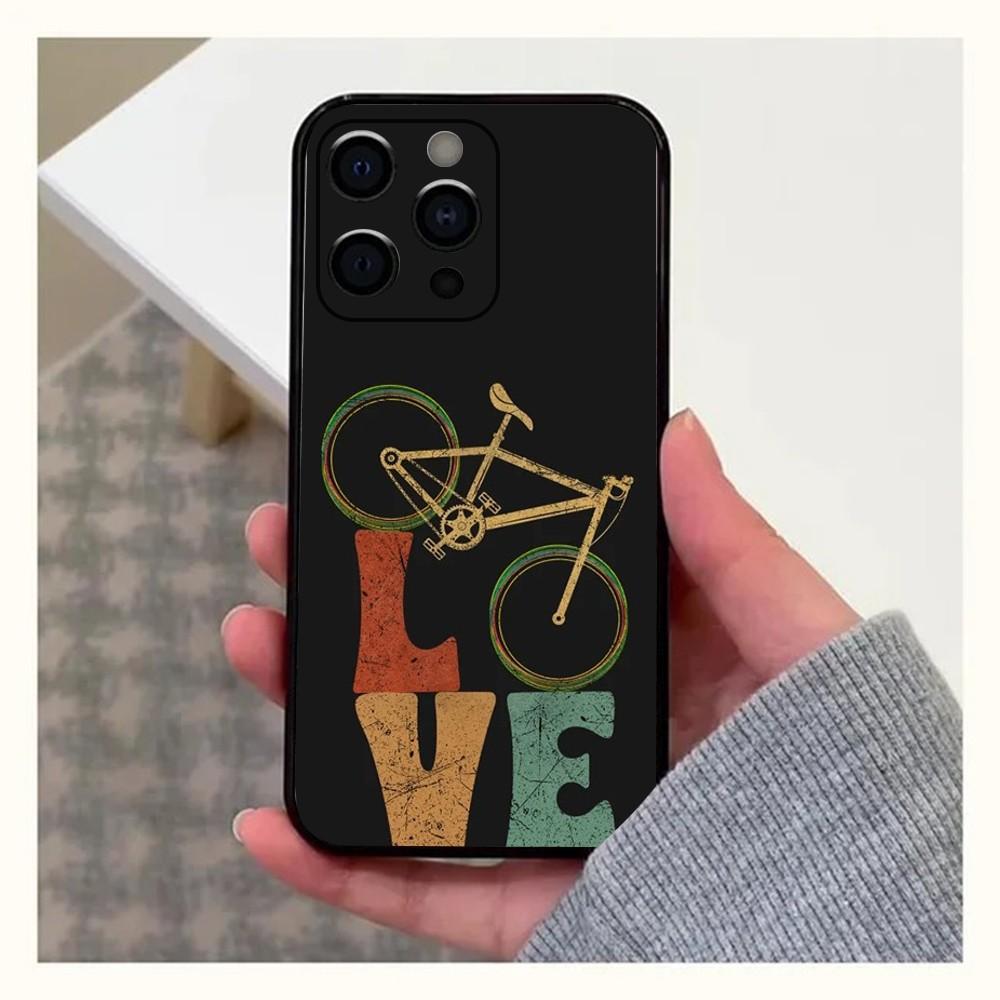 

Road Bike Cyclist Cycling Phone Case For Apple iPhone 15,14,13,12,11,Pro,X,XS,Max,XR,Plus,Mini Soft Black Cover iPhone8