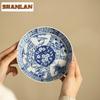 170ml Jingdezhen Antique Blue And White Gaiwan Aesthetic Twelve Gods Of Flowers Tea Tureen Tea Making Cover Bowl Cafes Tea Craft