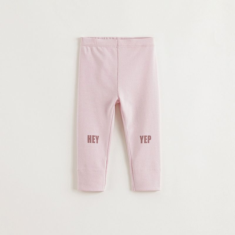 Mark Jenny Girls  Versatile Stretch Ribbed Leggings Baby Pants 2026 Spring New Style 250299 Pink 90
