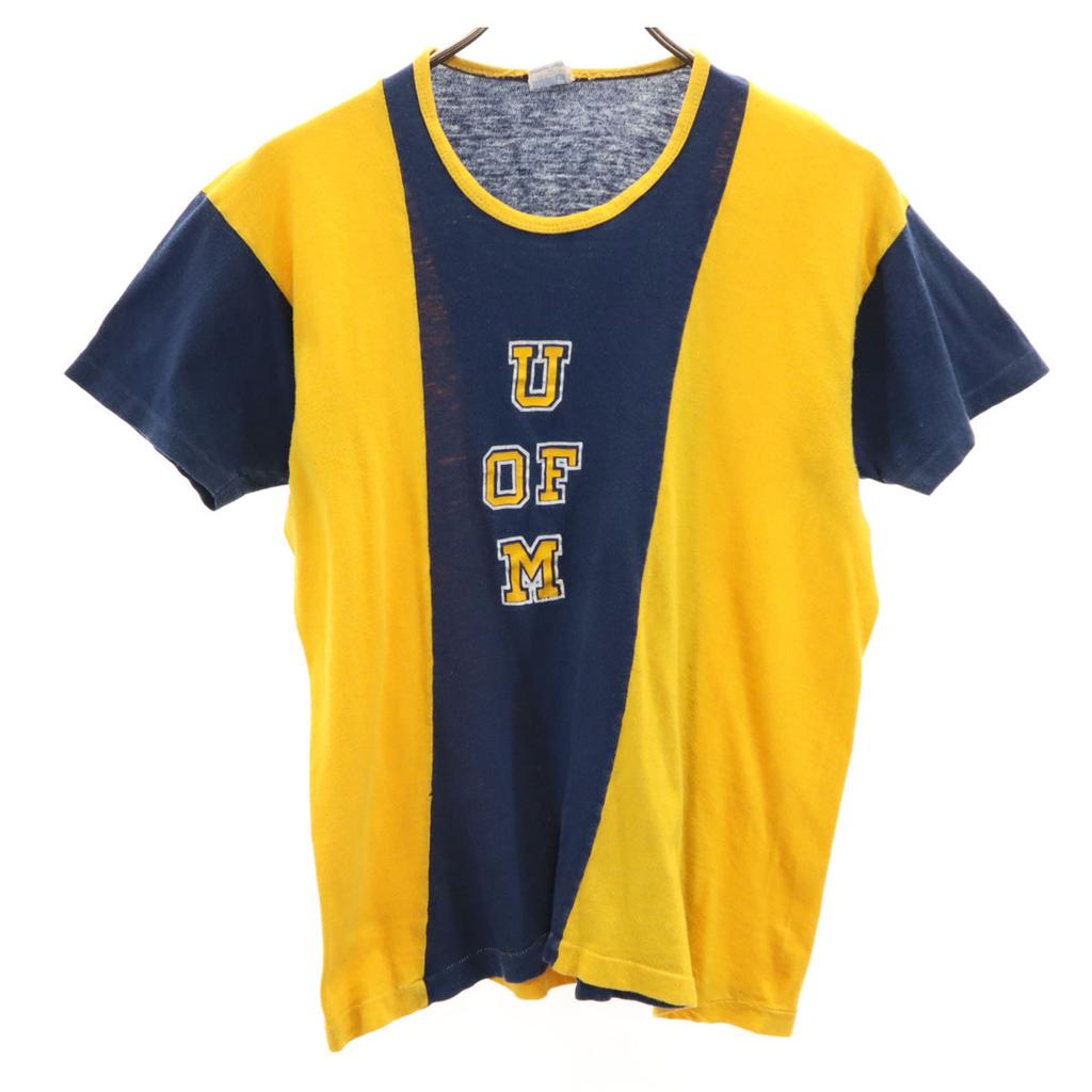 Champion 70s Vintage USA Made Bartag Late Model Short Sleeve Single Stitch College Logo T-shirt Men's Used