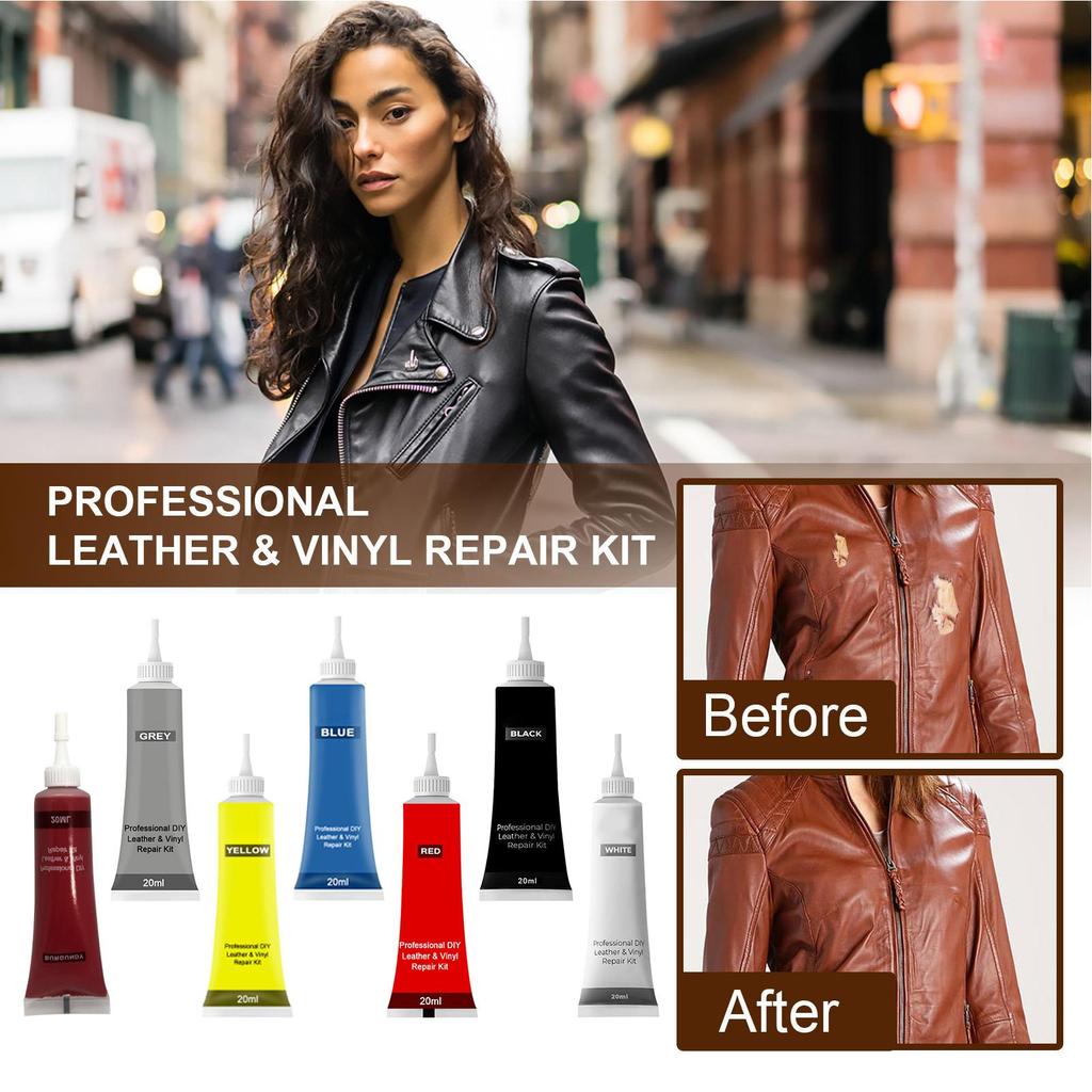 20ml Vinyl And Leather Repair Compound Leather Color Restorer Applicator Repair Recolor Renew Leather Vinyl Sofa Purse