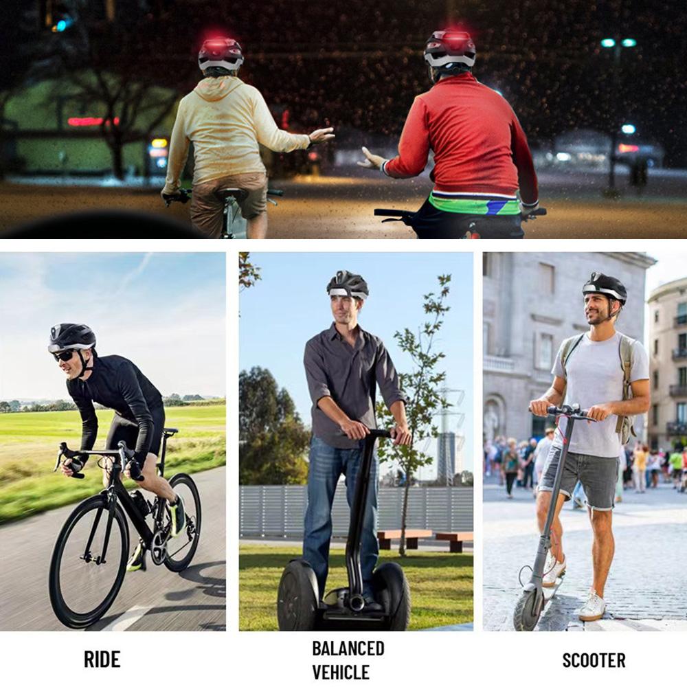 Smarter Fahrradhelm, Fahrradhelm für Männer/Frauen mit Scheinwerfer, Rücklicht, SOS-Notfallalarm und