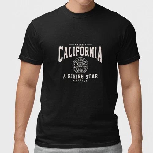 California Los Angeles T-Shirt Vintage Travel Graphic Tee USA Adventure Shirt M