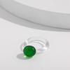 Candy Colored Resin Ring Transparent Geometric Ring Y2K Yabi Size Decorative Ring with Accessories
