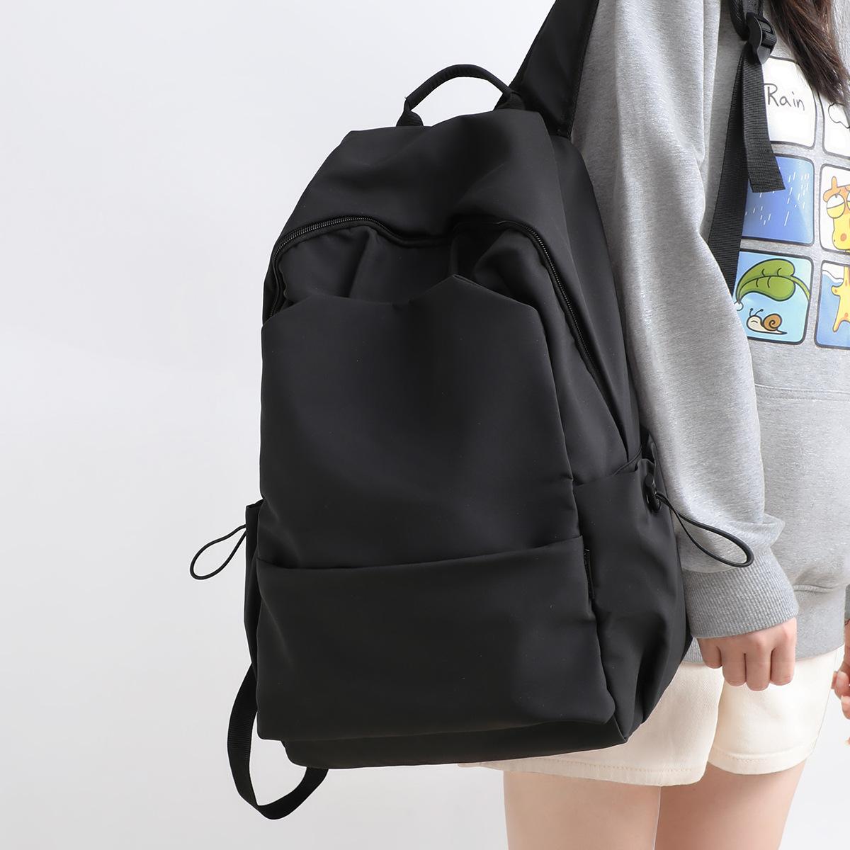 

Backpack Male Female Junior High School High School College Student School Bag Large Capacity Backpack Commuter Travel Bag Leisure Travel чорний