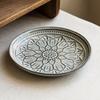Retro Lotus Pattern Ceramic Dinner Plate Household High Value Vegetable Plate Salad Plate 2025 Tableware