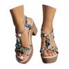 Platform Wedge Sandals Lightweight Summer Strap Casual Rope Sole Bohemian Women'S Tan Sandals Size 11 Wide Women'S Sandals