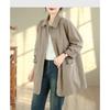 DIMANAF 2025 New Autumn Winter Women Plus Size Coats Jackets Cotton Loose Casual Lady Outerwear Trench