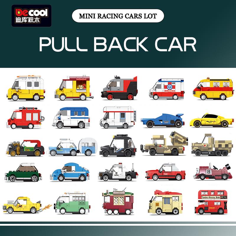 Premium-Quality Decool Compact Size High-Standard Pull Superior-Grade Back Car First-Class Building-Set First-Class Building-Bricks Top-Grade T1