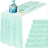 New Iridescent Sequin Table Runner Glitter Sequin Mermaid Table Cover Heat Insulation Table Cloth Wedding Birthday Party