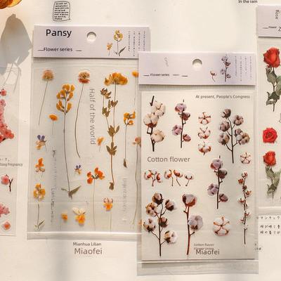 Mr. Paper PET Flower Series 2 Stickers: Fresh Floral DIY Decorations