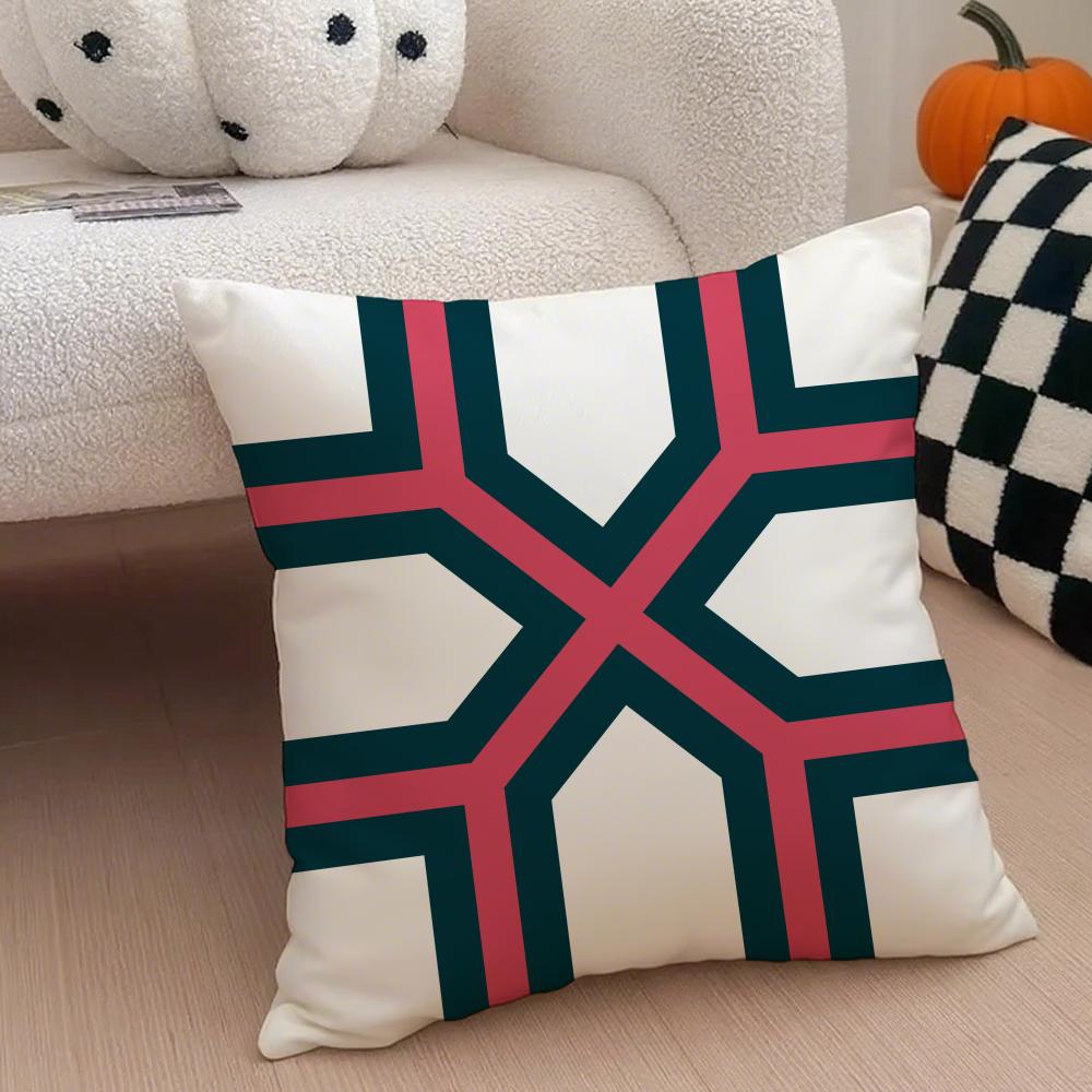 Exotic Portuguese Style Geometric Graphics Art Cushion Cover Throw Pillow Cover Hidden Button Durable Polyester Chair Cushion