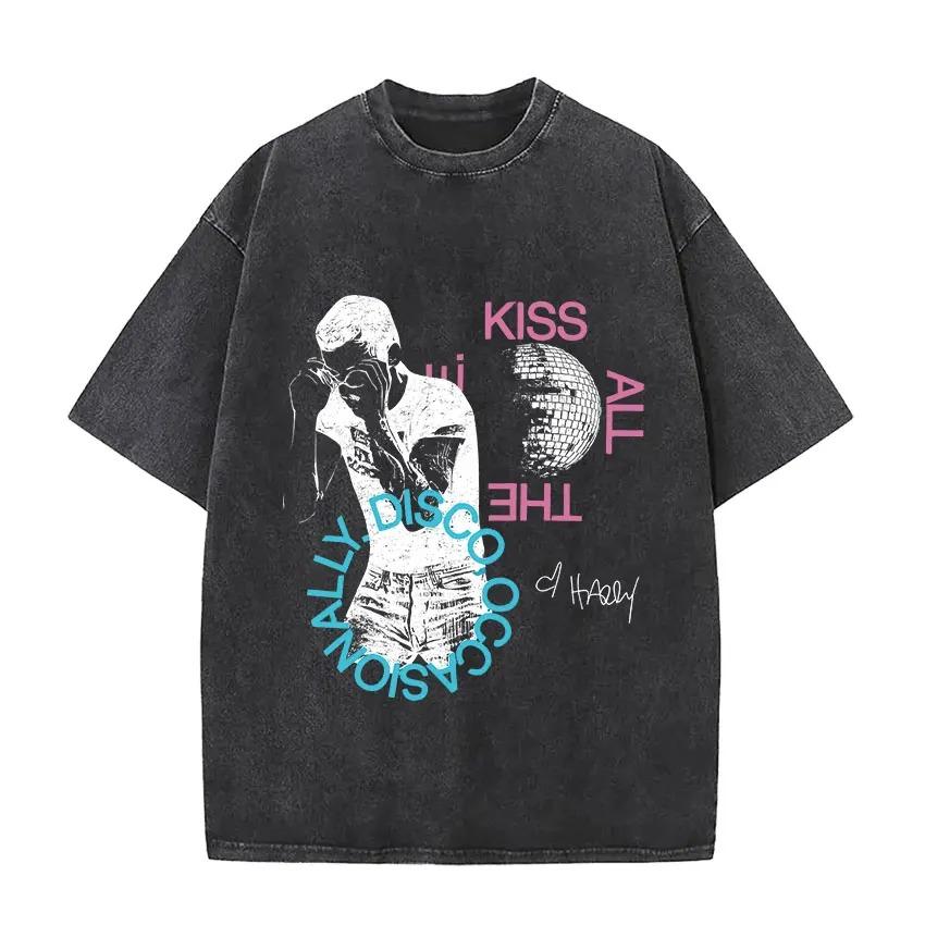 Harry Styles We Belong Together Tour 2026 Vintage Washed T Shirt Men Women Pop Music Fans Fashion Clothing Short Sleeve T-shirt