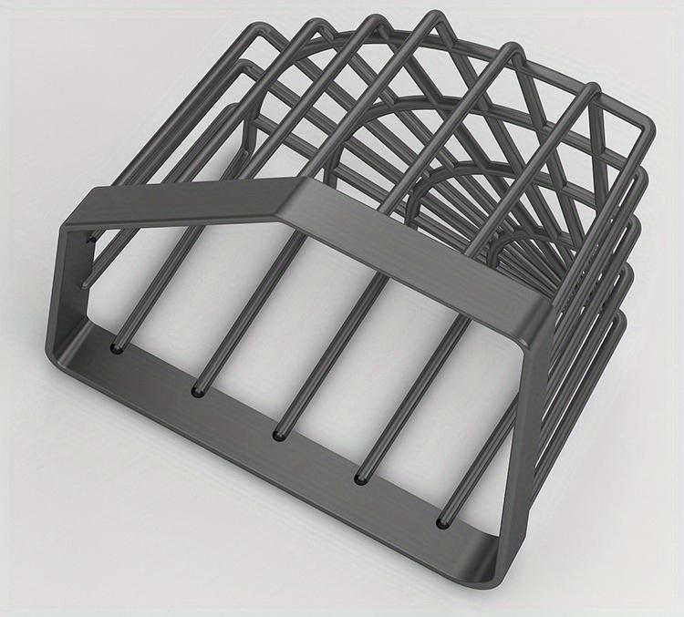 Heavy-Duty Space-Saving Kitchen Sink Organizer - Triangle Drainer Basket with Sponge Rest, Dish Rack, Cutting Board Slot серый