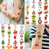 63pcs Temporary Tattoo Christmas Gifts Temporary Tattoo Stickers Penguin Santa Claus Cartoon Elf For Children Shoulders Girls