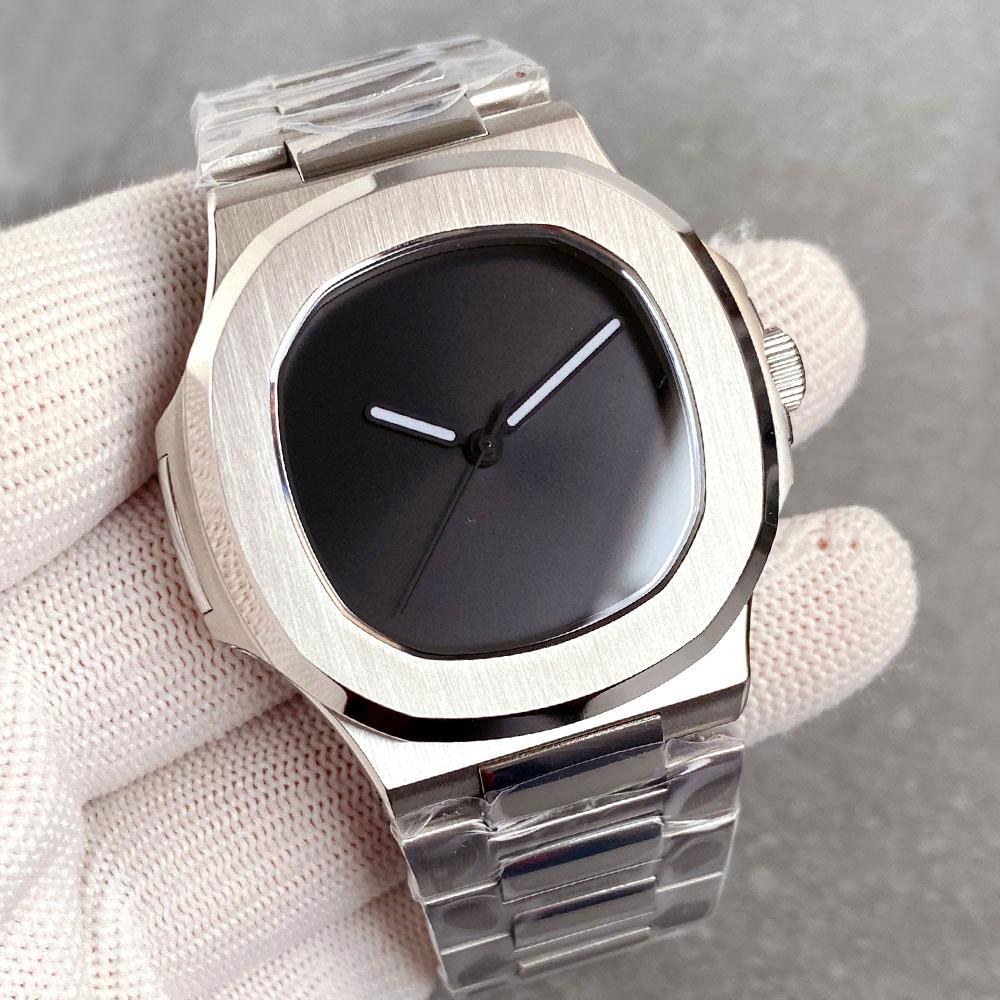 Tandorio Simple Premium Black Business Men NH35A PT5000 Sapphire Crystal Glass 100m Waterproof Automatic Square Mechanical Watch