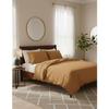 Bedding Set - 1 Duvet Cover 140 X 200 Cm + 1 Pillowcase 60 X 60 Cm - 100% Reinforced Cotton - Mustard
