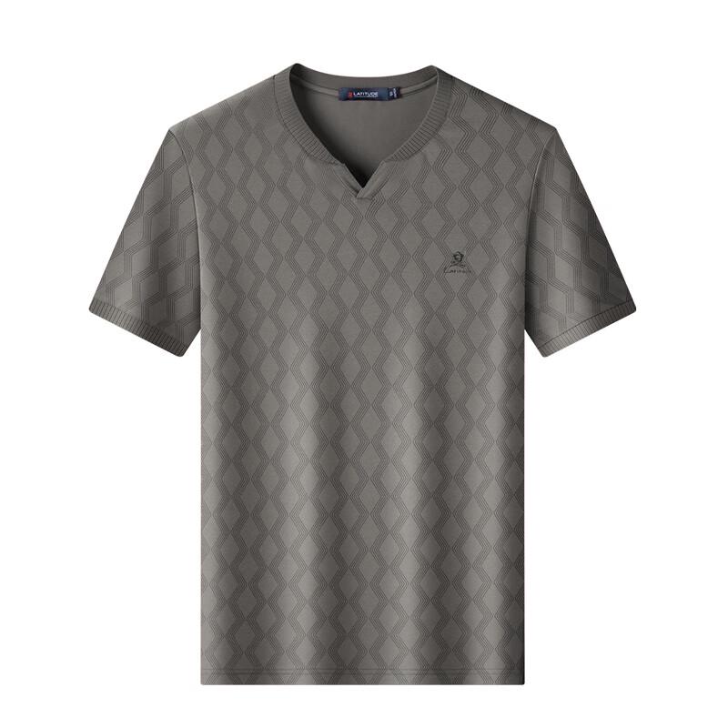 Montagut Men's Breathable Silk Blend V-Neck T-Shirt