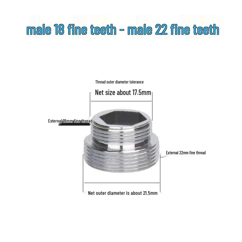 Faucet Adapter & Water Purifier Connector: M22 To 4-Point Coarse Thread Aerator