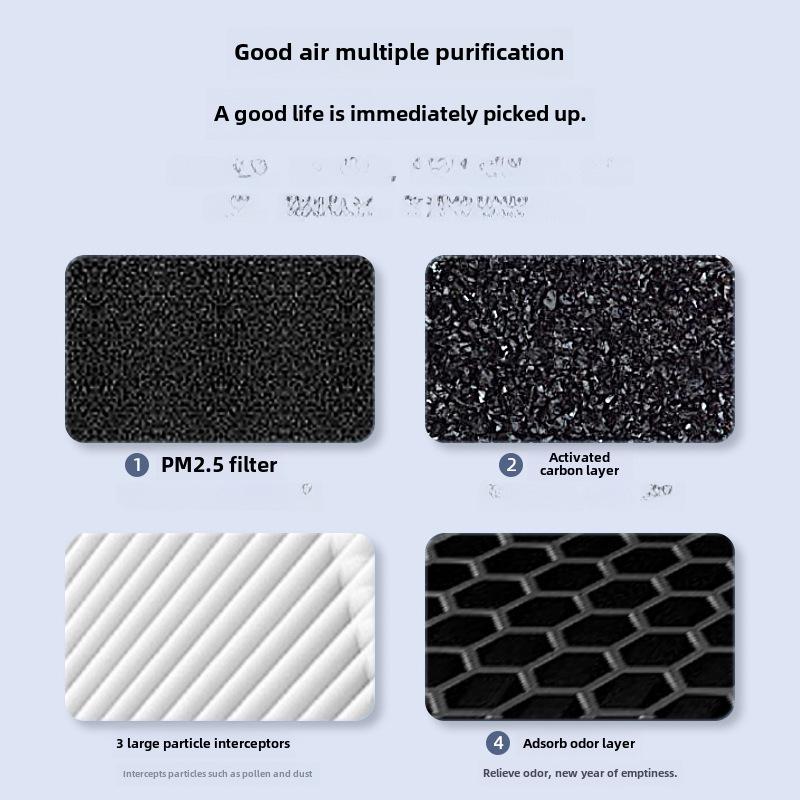 Purificator de aer compact cu 4 straturi pentru birou și acasă: Filtru Vertical pentru Eliminarea Fumului