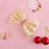 Glitter Bowknot Scallion Powder Hair Clip – Cute and Versatile Hair Accessory for Women and Children