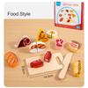 Educational Accessories Wooden Kitchen Pretend Toy Simulation Cutting Fruit Food Game Velcro Play Kitchen Montessori Toy For Kid