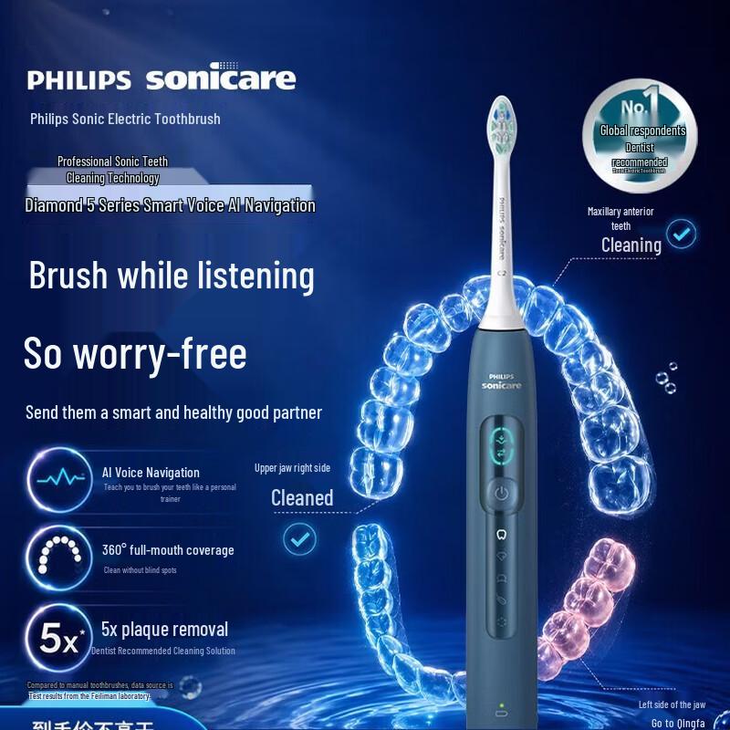 Philips DiamondClean Series 5 AI Smart Voice Electric Toothbrush CN plug (adapter included)