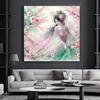 Flower Fairy 5D DIY Diamond Painting Pink Plum Blossom Woman Landscape 5D Cross Stitch Mosaic Embroidery 2024 Home Decor J3977