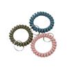 Matte Plastic Anti-Lost Spring Coil Cord Keychain and Hair Tie Bracelet