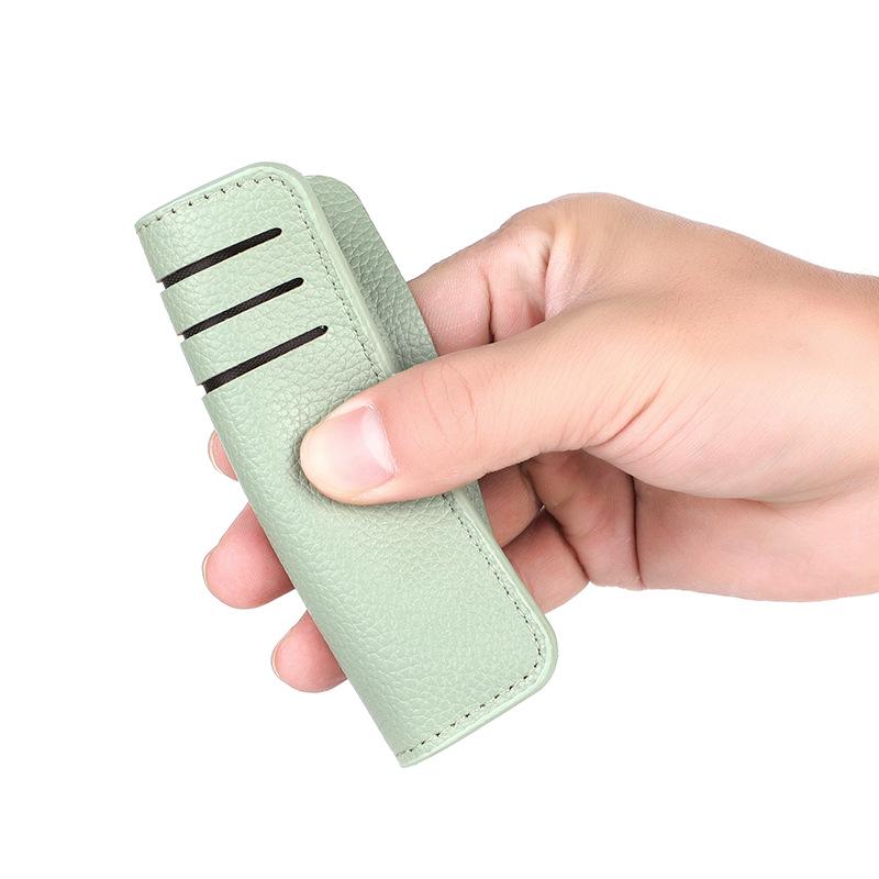 PU Ultra-Thin Women's Card Wallet - Compact, Large Capacity, Multi-Slot Student Holder