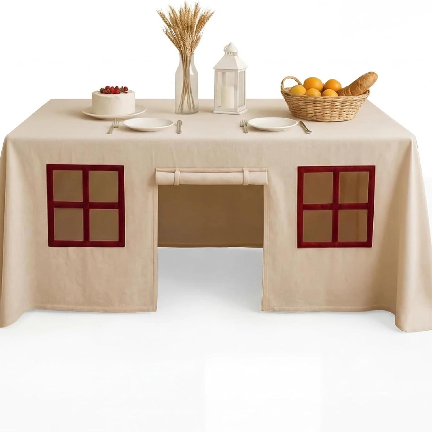 Kids Castle Tablecloth Tent Cover For