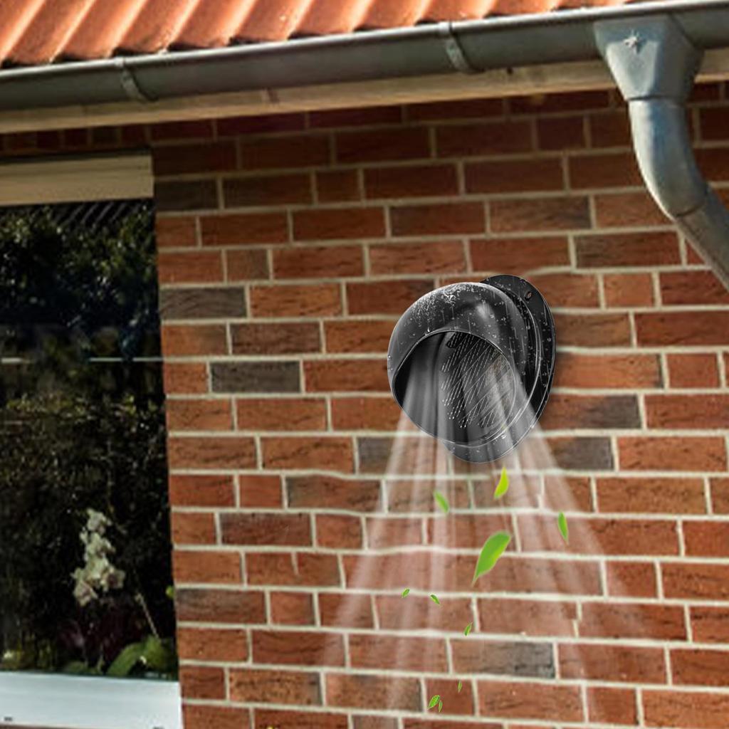 Duct Vent Cover 100/150mm Round Ventilation Grille With Mesh Pipe Connector For Drying Area Outdoor Living Room Bathroom