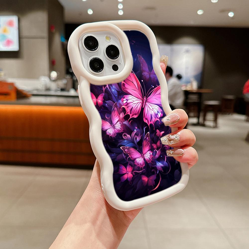 Macaron Soft TPU Phone Case for Xiaomi Poco X3 X5 X6 M6 Pro Redmi 12C 13C Redmi Note 10 11 12 13 Pro 10s 11s 12s Cover Ae65 Butterfly Flower Art Cute