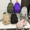 Solid Color Backpack Men's Nylon Waterproof Large Capacity Lightweight Travel Backpack Student School Bag