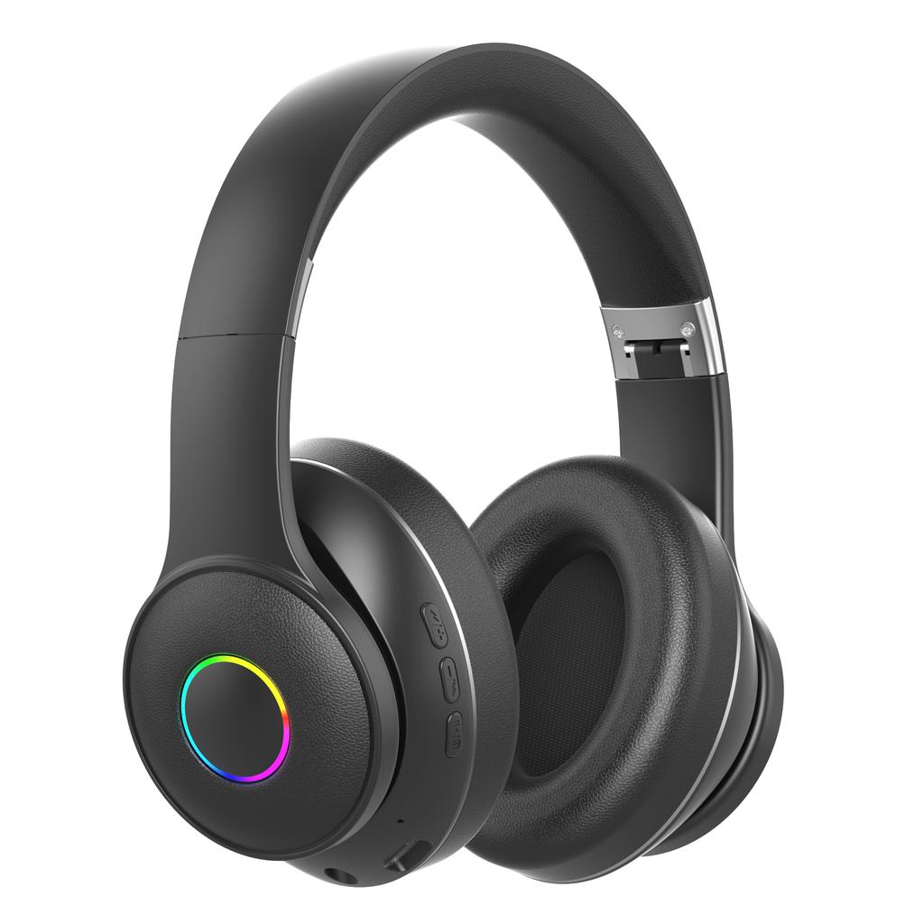 Hybrid Active Noise Cancelling Over-Ear Headset with Deep Bass Reduce Noise Music Earbuds for Sport