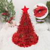 Shiny Tinsel Colorful Poms Christmas Tree Hat Role-Playing Costume Hat  Photo Props